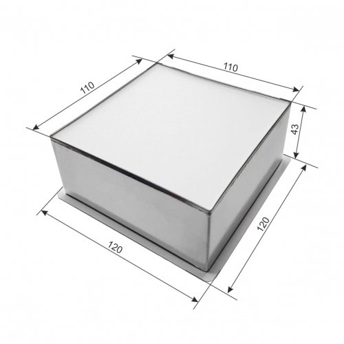 LED світильник грильято Svitlodar СГ10Вт 10W 4000К 120х120 мм S-gr-10W-120-4000