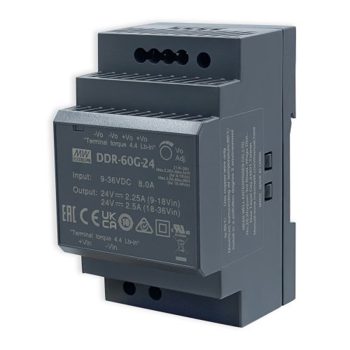 Изолированный DC/DC-преобразователь Mean Well на DIN-рейку 60W 2.5A 24V DDR-60G-24