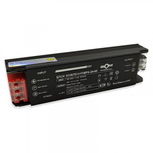 Блок живлення Biom Professional 60W 24V 2.5A IP20 BPX-24-60 23390