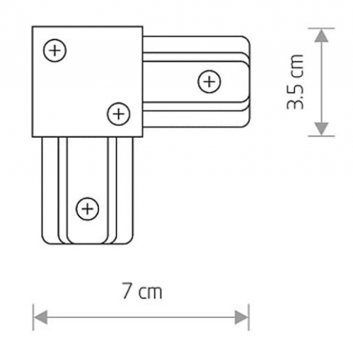 Коннектор угловой Nowodvorski PROFILE L-CONNECTOR WHITE 9456