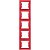 Рамка установочная 5-постовая вертикальная Schneider SEDNA красная SDN5801541