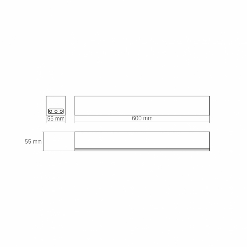 LED світильник лінійний Videx 24W 5000K магістральний IP20 VL-BNL02-24065B