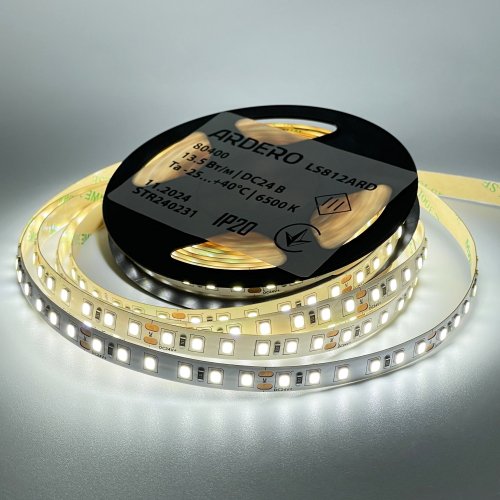LED лента Ardero LS812ARD PRO SMD2835 120шт/м 13.5W/м IP20 24V 6500K (5 метров) 8277