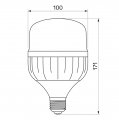 Світлодіодна LED лампа Titanum A100 30W E27 6500К TL-HA100-30276