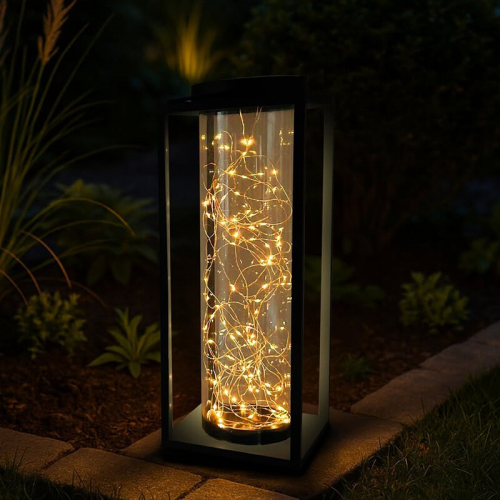 Настольная LED лампа Goldlux Glamour аккумуляторная уличная 3000K IP44 на солнечной батареи черная 329462