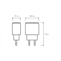 Мережевий зарядний пристрій Euroelectric 20W QC3.0 USBA+Type-C Charger-18/20W