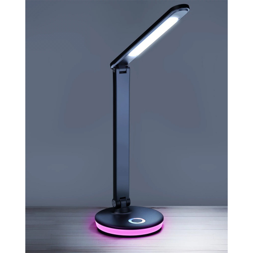 Настільна LED лампа Goldlux Neptun акумуляторна 7W 4000К+RGB IP20 USB чорний 325044