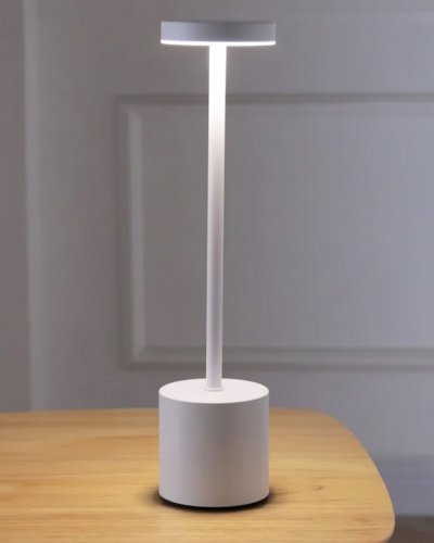 Настольная LED лампа аккумуляторная Kloodi 5W 2700K/4000K/6500K IP20 белый TA-5V UNO CCT WH