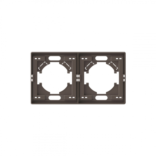 Рамка подвійна горизонтальна Videx Nota мокко VF-NT-FR2H-BR