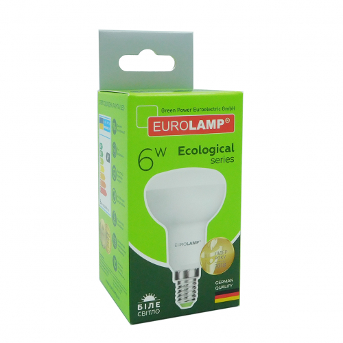 Світлодіодна лампа Eurolamp ЕCО серія "P" R50 6W E14 4000K LED-R50-06144(P)