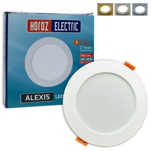 Точковий LED світильник Horoz ALEXIS-9 9W 3000/4000/6500К білий 016-087-0009-010