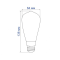 LED лампа Feron LB-379 ST64 2W E27 2700K (01864) 7498