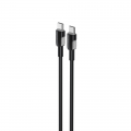 Кабель з'єднувальний зарядний HAVIT USB-C - USB-C PD60W 3A 1м силіконовий Black HV-CB308C