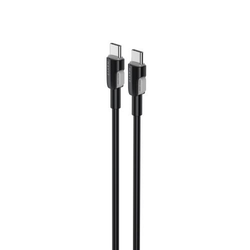 Кабель з'єднувальний зарядний HAVIT USB-C - USB-C PD60W 3A 1м силіконовий Black HV-CB308C