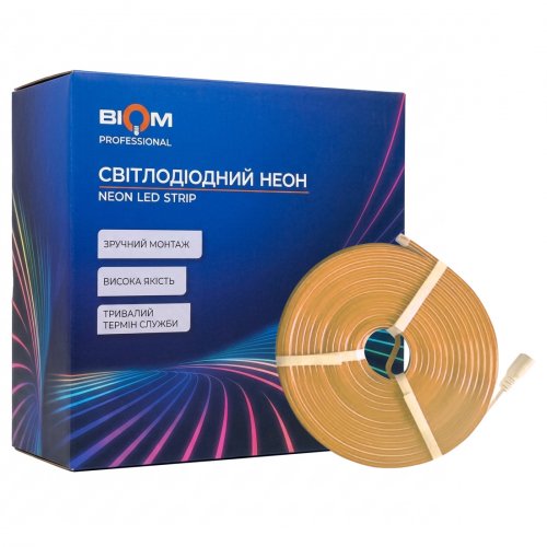 LED неон Biom SMD2835 120шт/м 12W/м IP65 24V 11х5 оранжевый BNSP-24-511-2835-120-O-1 28464
