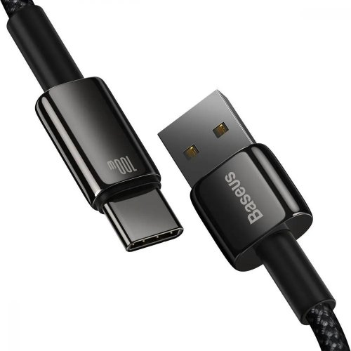Кабель соединительный зарядный Baseus Tungsten Gold Type-C to Type-C 100W 1м черный bas-100