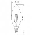 Світлодіодна LED лампа Titanum Filament C37 4W E14 4100K TLFC3704144