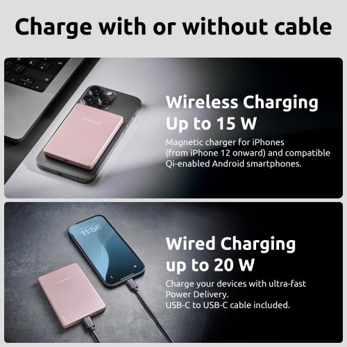 Портативний зарядний пристрій (повербанк) INTENSO 5000mAh MAG MW5000 ROSE 7344023