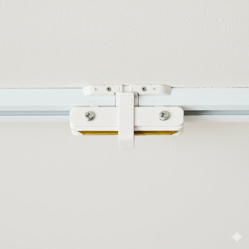 З'єднувач Eurolamp для магнітного шинопроводу прямий CNCTR-TR(white)S