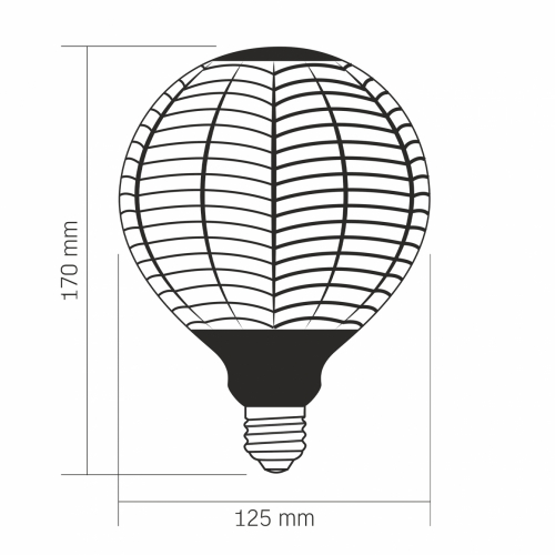LED лампа Videx Filament G125 6W 1800K E27 VL-DG125BN