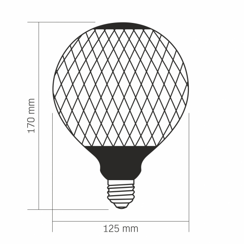 LED лампа Videx Filament G125 6W 1800K E27 VL-DG125BP