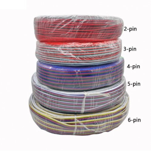 Провод (кабель плоский) 2-жильный 0.32мм AWG 22 для светодиодной ленты WIRE-2X03-22AWG 21001