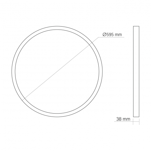 LED панель VIDEX 48W 3000/4000/6000K 230V VL-PBR600-48CW