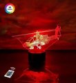 3D светильник "Вертолет 3" с пультом+адаптер+батарейки (3ААА) 09-060