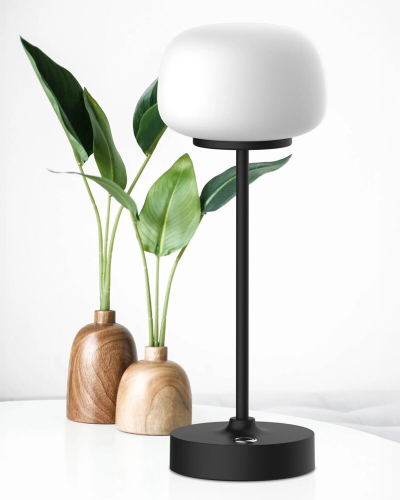 Настольная LED лампа Goldlux Rimini 1.8W аккумуляторная 2700K IP20 USB черная 329875