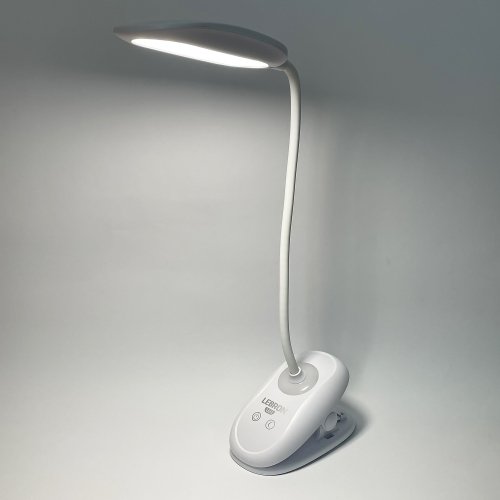 Настільна LED лампа акумуляторна Lebron L-TL-7506WH гнучка 5W 3000-6500K білий 15-13-52