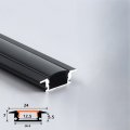 Комплект LT профиль врезной алюминиевый анодLT-1707b--08-3-Bl+  рассеиватель 7х24 черный 51223
