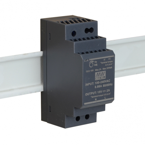 Блок питания Mean Well на DIN-рейку 30W 2A 15V IP20 HDR-30-15