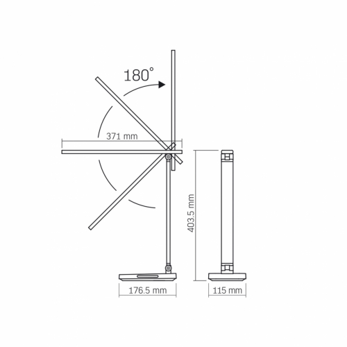 Настільна LED лампа з бездротовою зарядкою Videx 18W 1800-6500K VL-TF17B