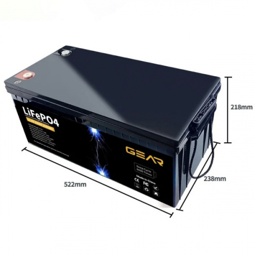 Аккумуляторная батарея литиевая Gear LiFePO4 12.8V 200Ah (2560Wh) GB-LiFePo4-12.8-200 Аккумуляторная батарея литиевая Gear LiFePO4 12.8V 200Ah (2560Wh) GB-LiFePo4-12.8-200