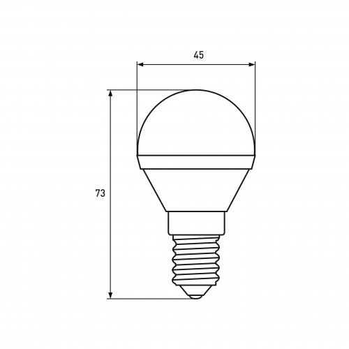 Світлодіодна лампа Euroelectric G45 5W E14 4000K LED-G45-05144 (EE)