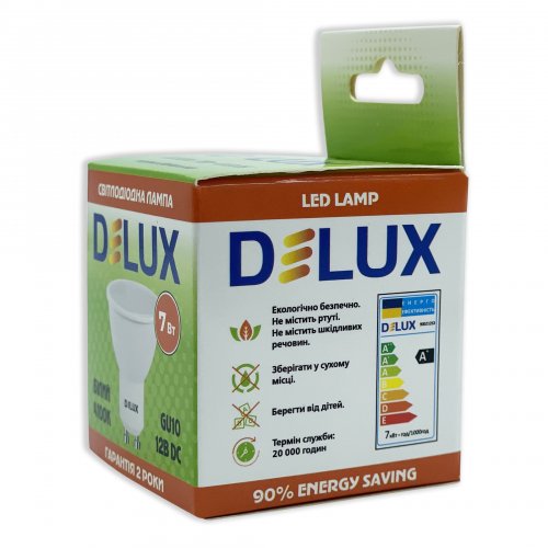 Світлодіодна LED лампа DELUX MR16A 7W 12V GU10 4100K 90021253