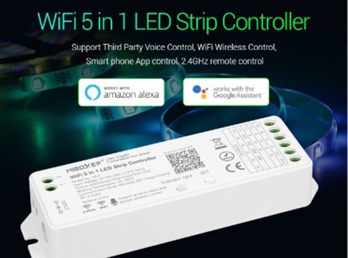 Smart контроллер Mi-Light Tunable white+RGB 2в1 15А 2.4GH WI-FI BLUETOOTH MESH DC12V-24V TK-WB5