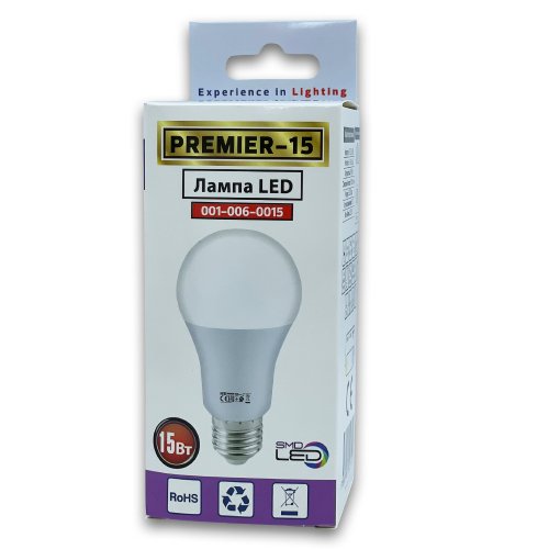 Світлодіодна LED лампа Horoz PREMIER-15 A60 15W E27 6400K 001-006-0015-013