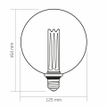 LED лампа Videx Filament G125 4W 1800K E27 VL-DI-G125FC1980S