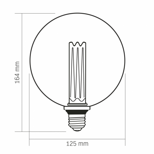 LED лампа Videx Filament G125 4W 1800K E27 VL-DI-G125FC1980S