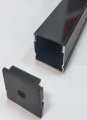 Комплект Biom профиль накладной ЛП20 20x30 черный + рассеиватель черный LP-20AВ+LM-20В