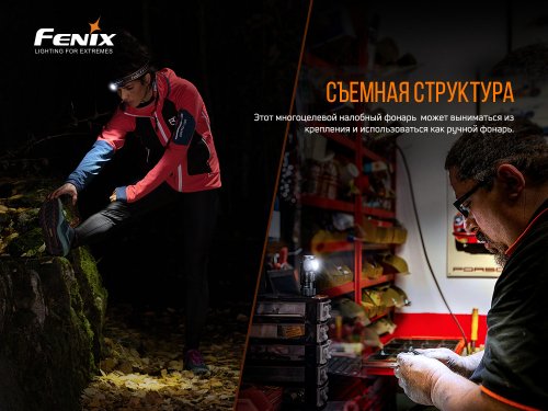 Налобный светодиодный аккумуляторный LED фонарь Fenix 700Lm 5600-6200K IP68 HM50R V2.0