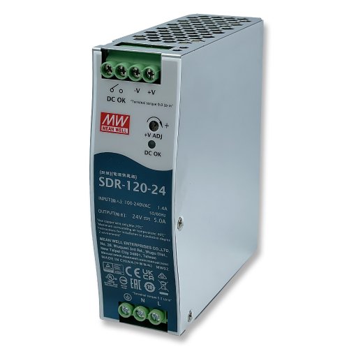 Блок живлення на DIN-рейку Mean Well 120W 5A 24V SDR-120-24