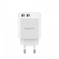 Мережевий зарядний пристрій HAVIT 15W 2xUSB-A White HV-UC006B-WH Мережевий зарядний пристрій HAVIT 15W 2xUSB-A White HV-UC006B-WH