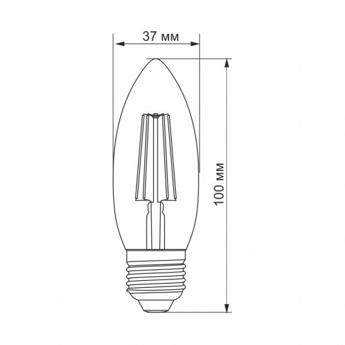Світлодіодна лампа Videx Filament C37 4W 4100K E27 VL-C37F-04274