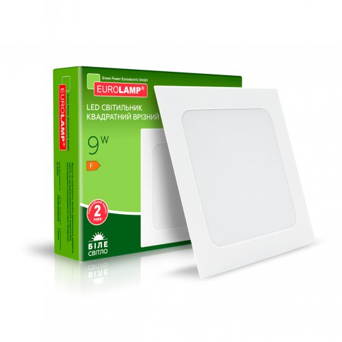 LED cветильник Eurolamp 9W 4000K квадрат LED-DLS-9/4(new)
