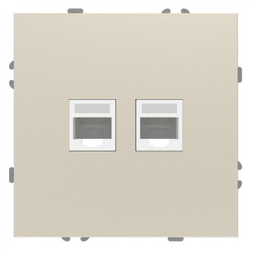 Розетка Ardero ER152PC-C Soft двойная компьютерная шампань 8679