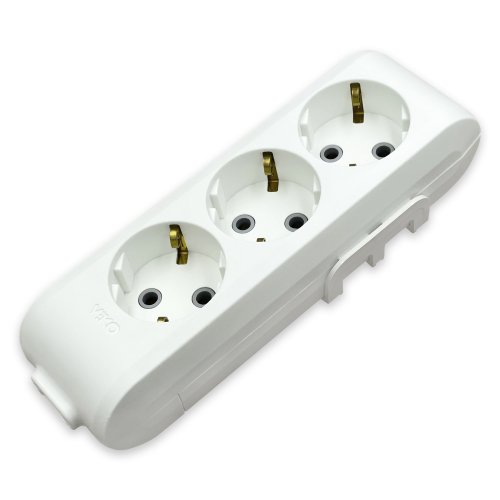 Колодка 3 гнезда Viko Multi-let c заземлением белая 90114300 Колодка 3 гнезда Viko Multi-let c заземлением белая 90114300