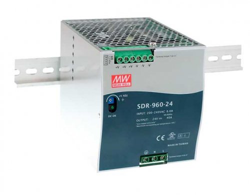 Блок питания на DIN-рейку Mean Well 960W 40A 24V SDR-960-24