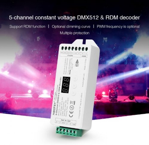 Контроллер DMX512 5 каналов Mi-Light CCT 20A DC12V~24V D5-CX
